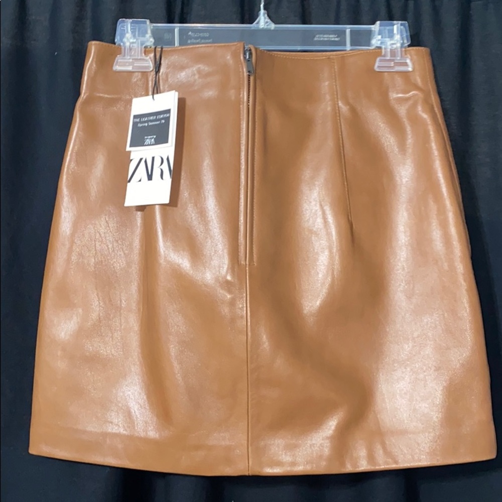 Zara Tan Mini Skirt - Picture 3 of 5
